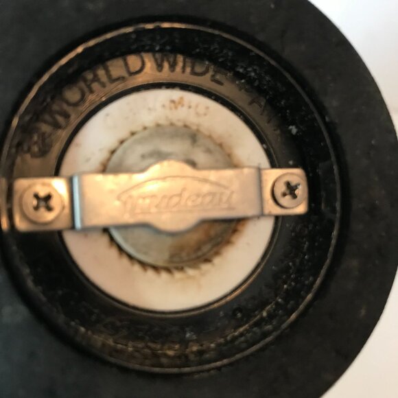 Trudeau Black Wood Pepper Grinder 8" Tall Adjustable Grinding Mechanism - Picture 2 of 5